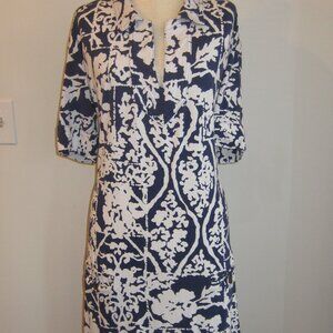 Tori Richard Dress Size XL~Tropical Print Jersey Shift Dress Sz XL